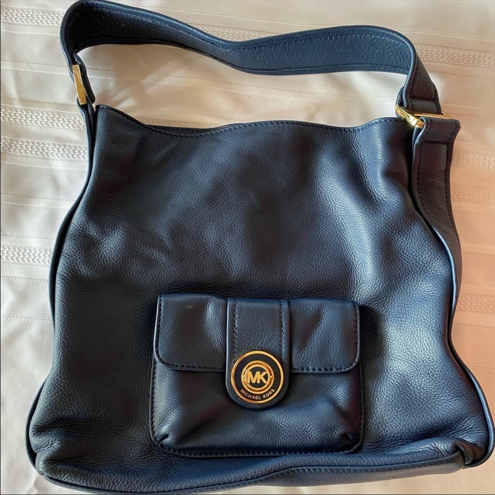 NEW Brand New Navy Blue Michael Kors Shoulder Bag 13x13